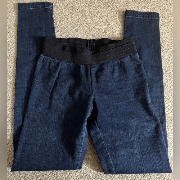 BCBG MaxAzria Jeggings Dark Denim Fitted Jeans Skinny Pants Leggings Stretch Y2K - Picture 9 of 11